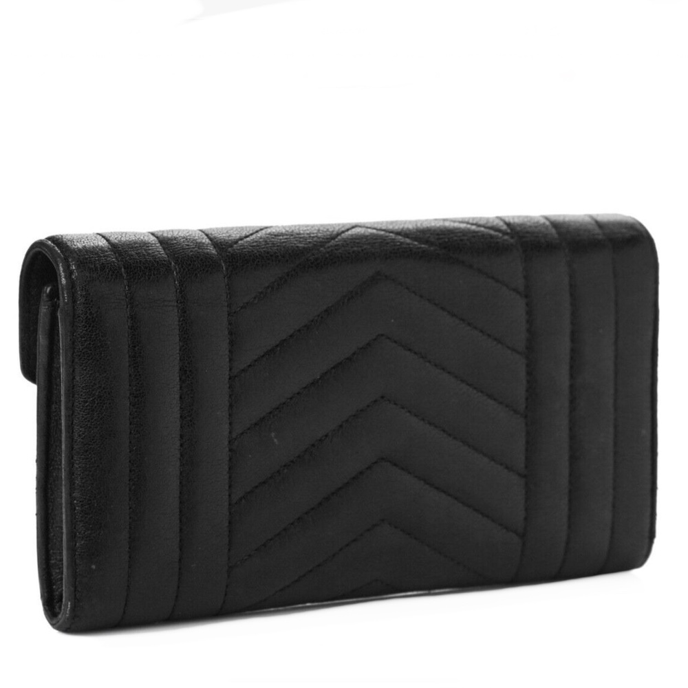 Saint Laurent Lambskin Mixed Matelasse Quilted Large Monogram Envelope - Picture 4 of 14
